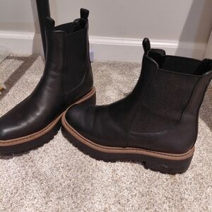 Black Leather Chelsea Boots